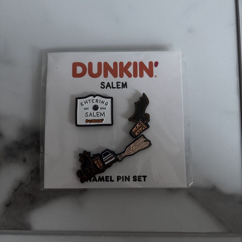 Dunkin' Salem Entering Salem Enamel 3 Pin Set 2026 NEW